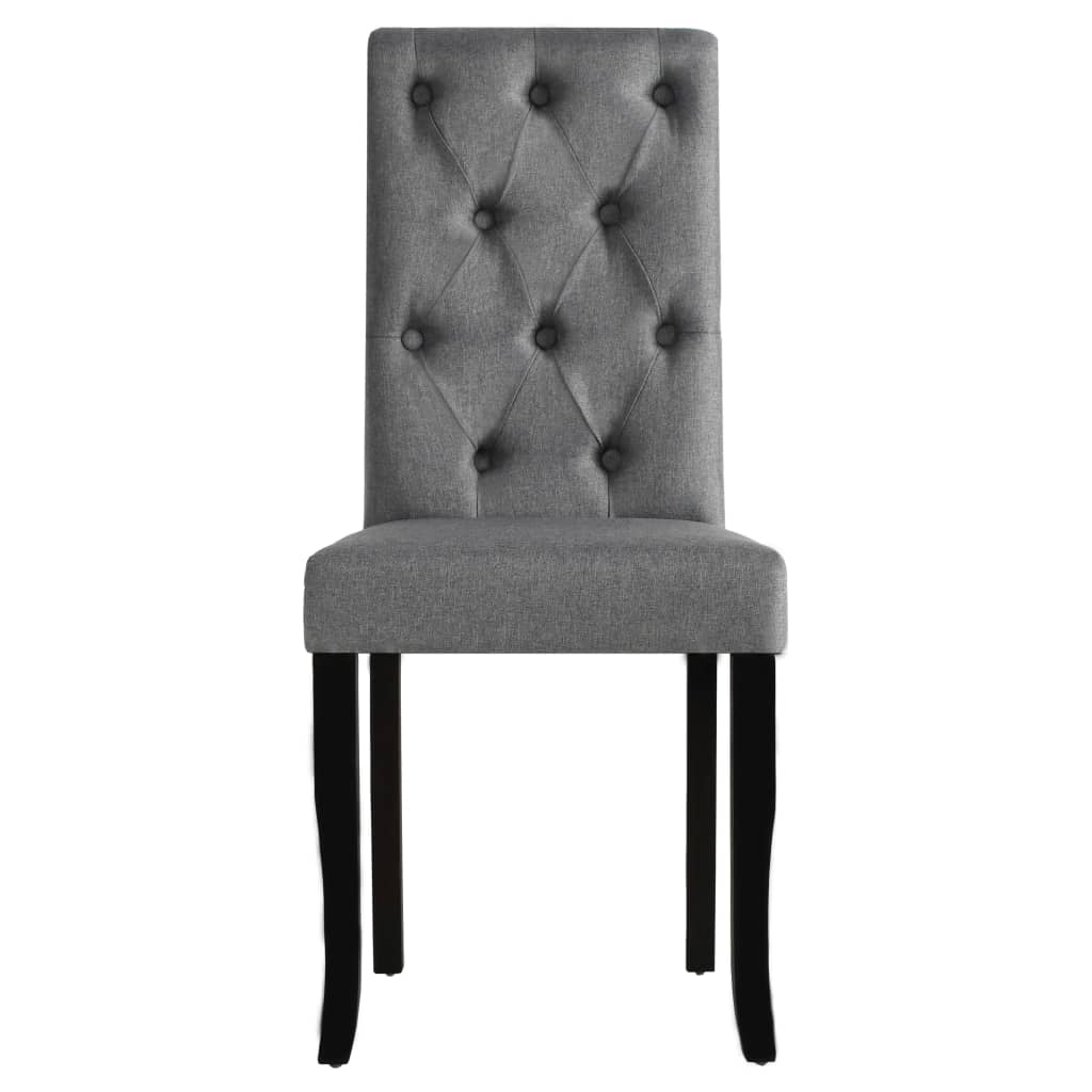 Eetkamerstoelen Stof Donkergrijs