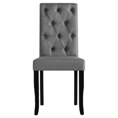 Eetkamerstoelen Stof Donkergrijs