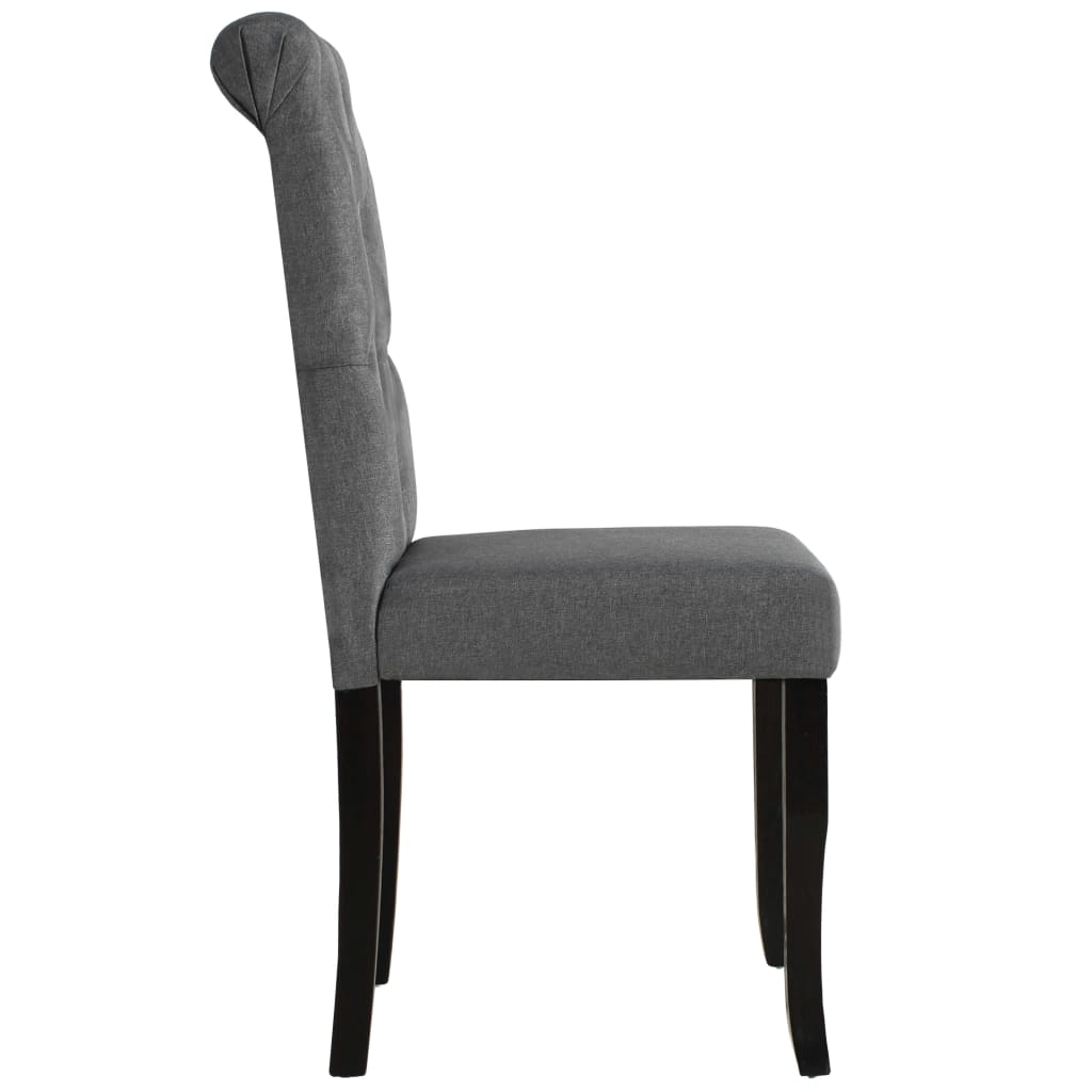 Eetkamerstoelen Stof Donkergrijs
