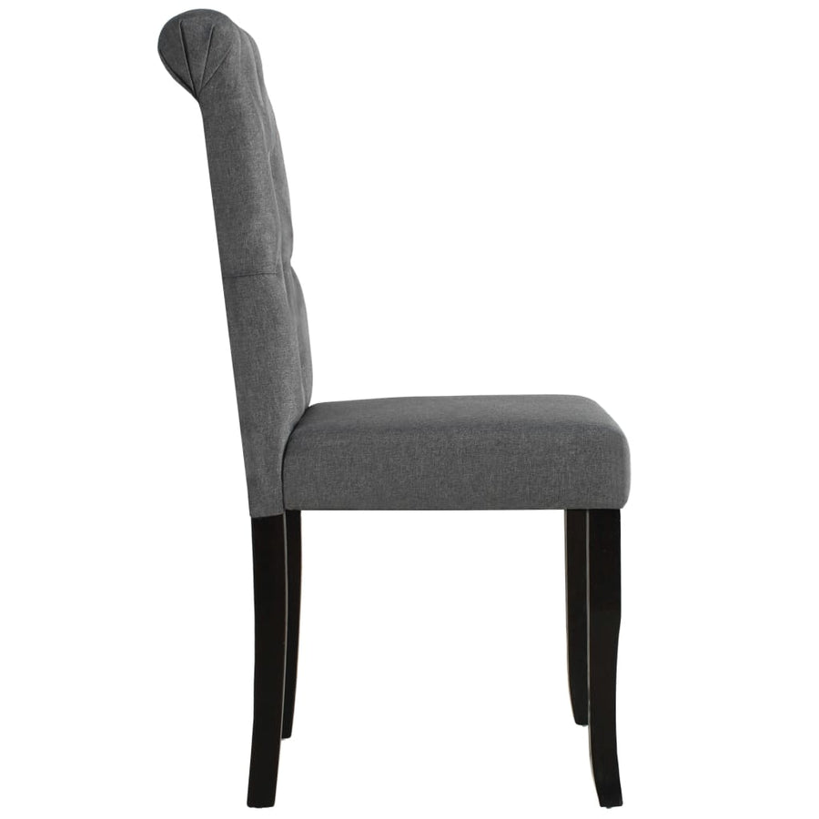 Eetkamerstoelen Stof Donkergrijs
