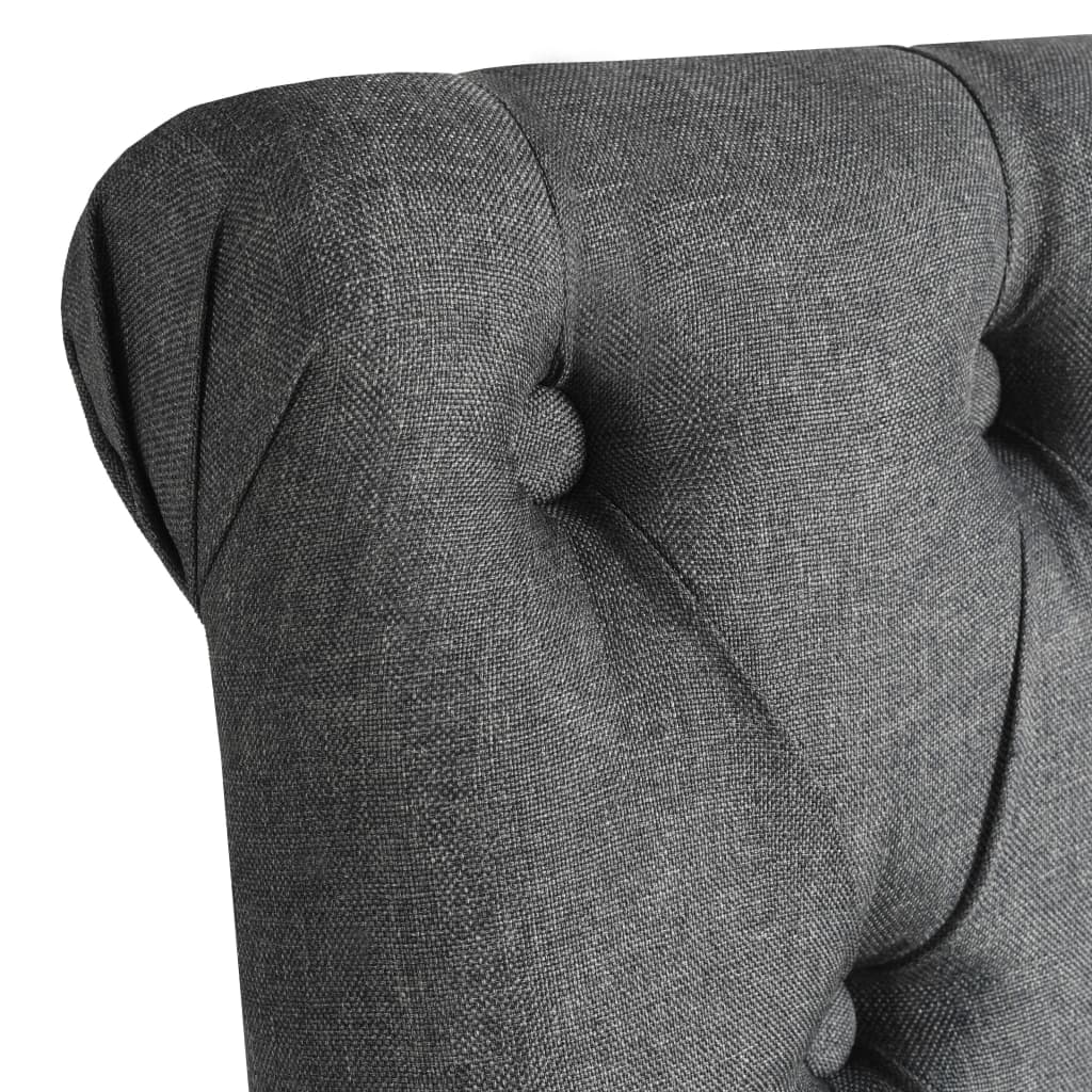 Eetkamerstoelen Stof Donkergrijs