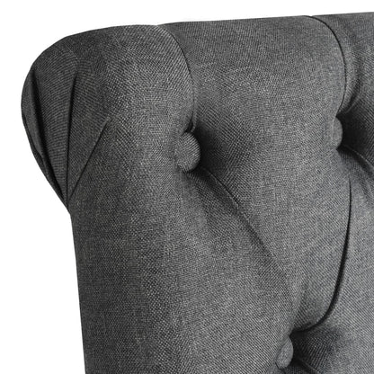 Eetkamerstoelen Stof Donkergrijs