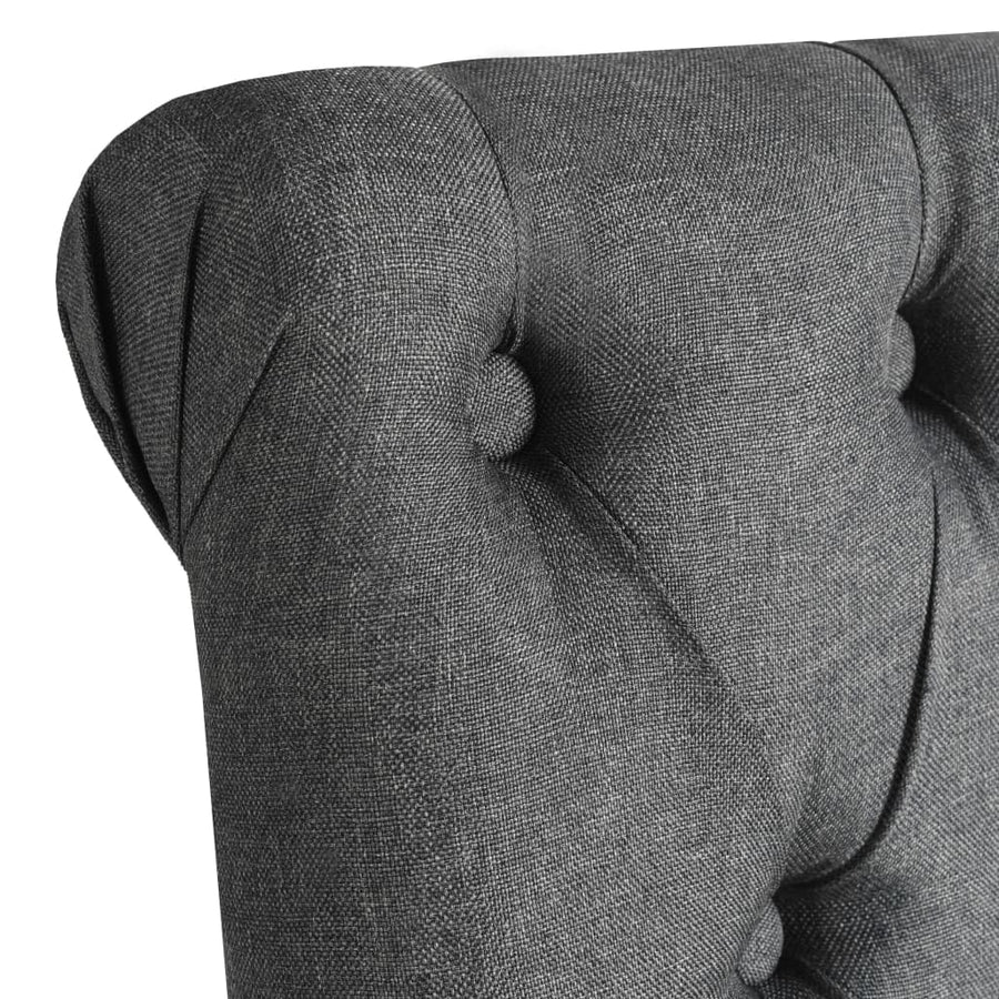 Eetkamerstoelen Stof Donkergrijs