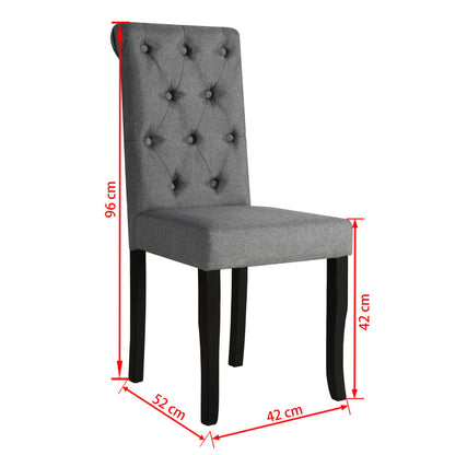 Eetkamerstoelen Stof Donkergrijs