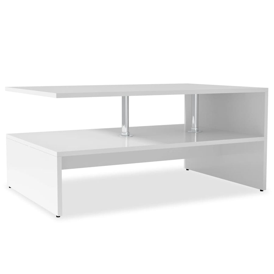 Salontafel 90X59X42 Cm Spaanplaat Wit
