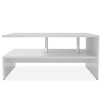 Salontafel 90X59X42 Cm Spaanplaat Wit