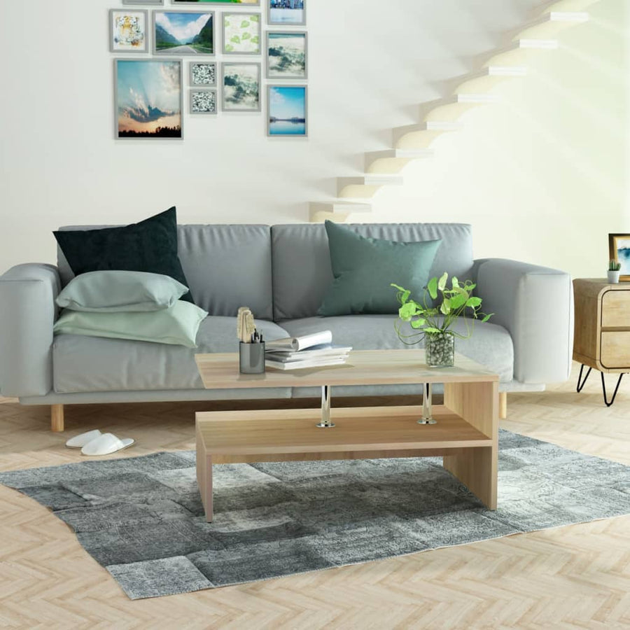 Salontafel 90X59X42 Cm Spaanplaat Eiken