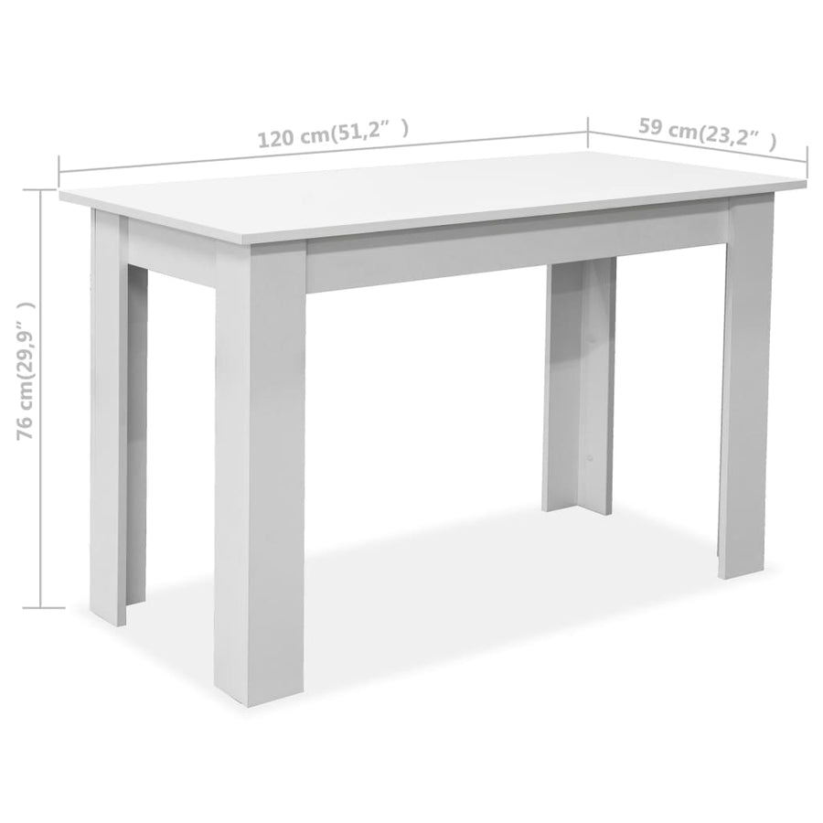 Eettafel En Banken St Spaanplaat Wit