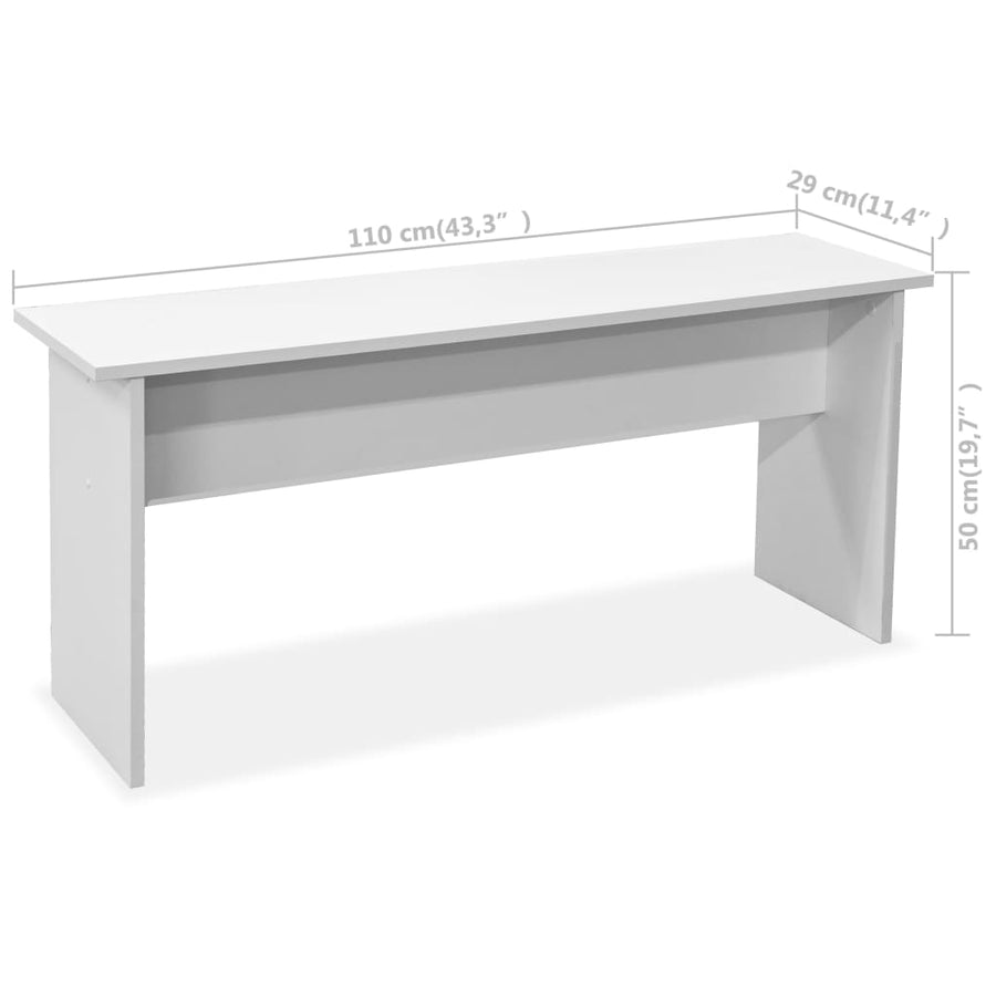 Eettafel En Banken St Spaanplaat Wit