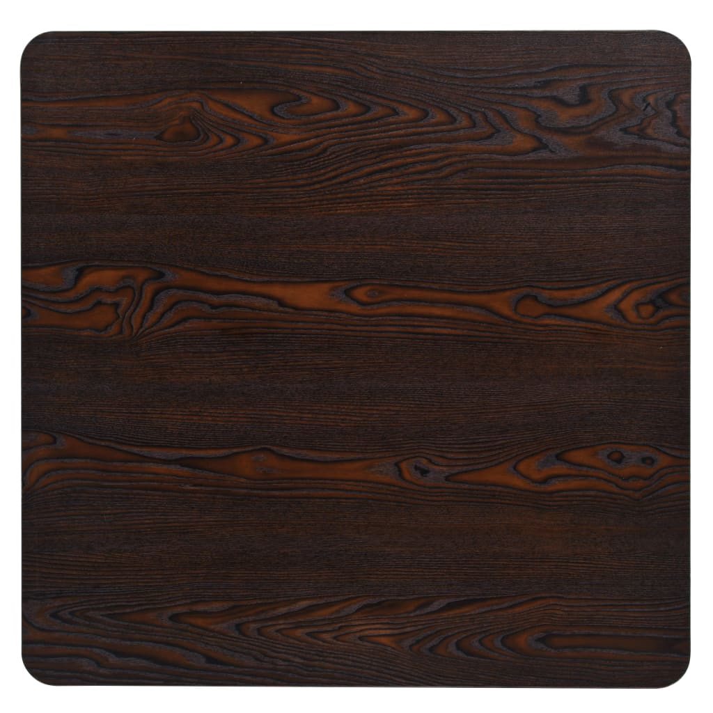 Bistrotafel Vierkant Mdf En Staal Kleur 80 x 80 x 75 cm Donker essen