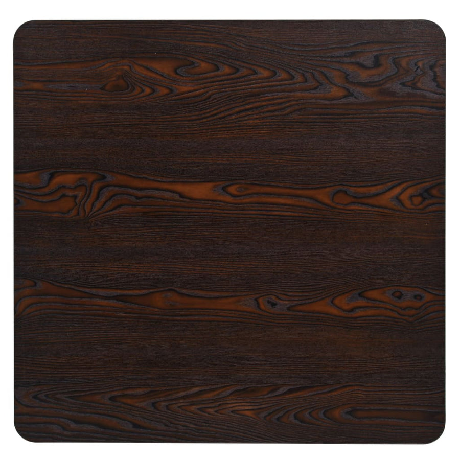 Bistrotafel Vierkant Mdf En Staal Kleur 80 x 80 x 75 cm Donker essen