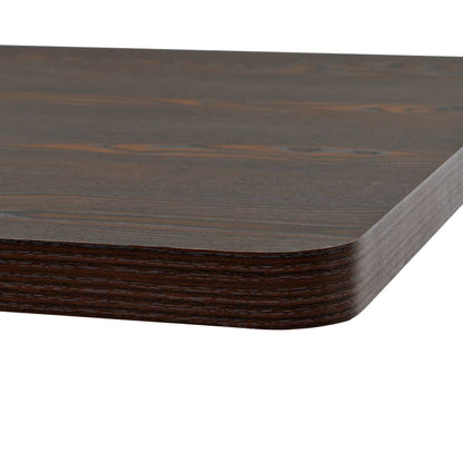 Bistrotafel Vierkant Mdf En Staal Kleur 80 x 80 x 75 cm Donker essen