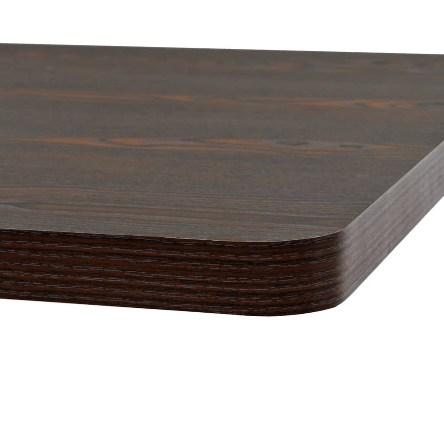 Bistrotafel Vierkant Mdf En Staal Kleur 80 x 80 x 75 cm Donker essen