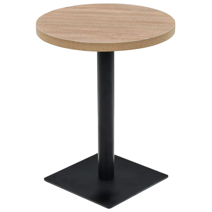 Bistrotafel Rond 60X75 Cm Mdf En Staal Kleur Ø 60 x 75 cm Eiken