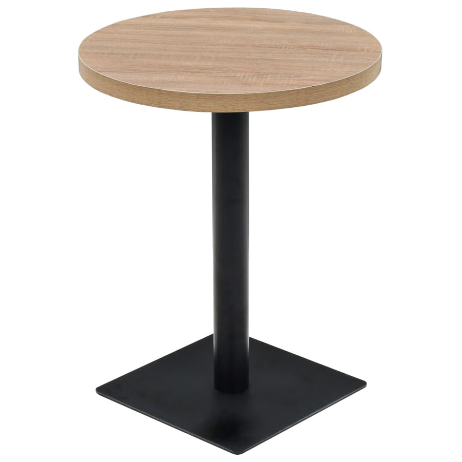 Bistrotafel Rond 60X75 Cm Mdf En Staal Kleur Ø 60 x 75 cm Eiken
