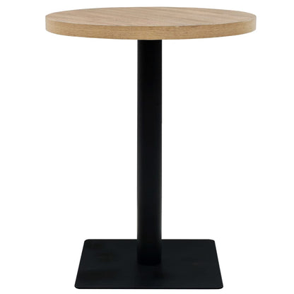 Bistrotafel Rond 60X75 Cm Mdf En Staal Kleur Ø 60 x 75 cm Eiken