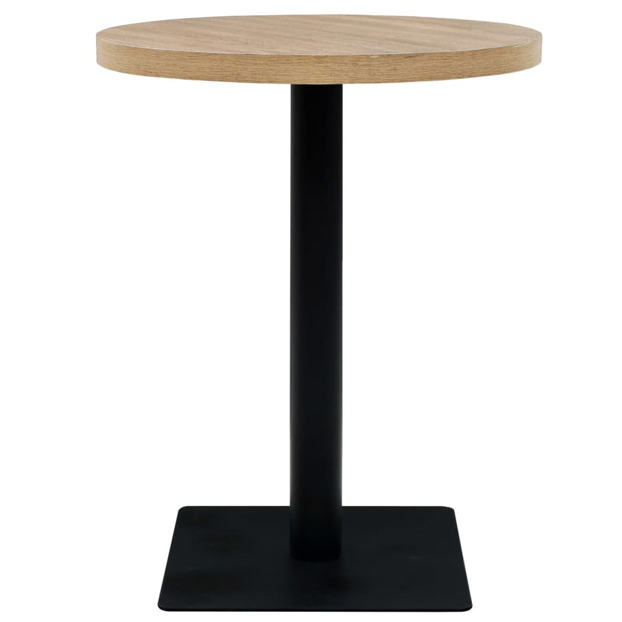 Bistrotafel Rond 60X75 Cm Mdf En Staal Kleur Ø 60 x 75 cm Eiken