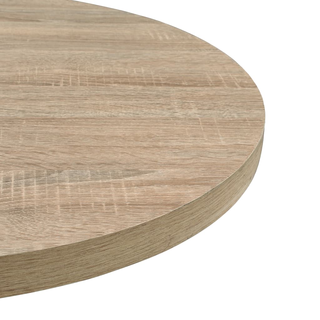 Bistrotafel Rond 60X75 Cm Mdf En Staal Kleur Ø 60 x 75 cm Eiken