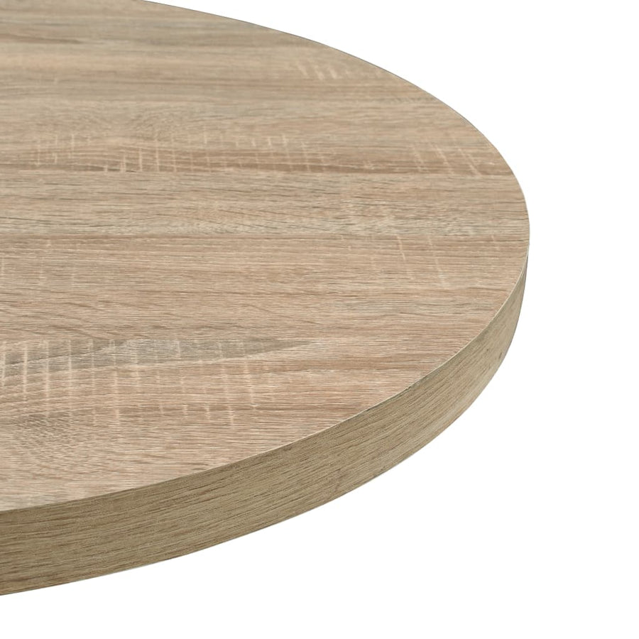 Bistrotafel Rond 60X75 Cm Mdf En Staal Kleur Ø 60 x 75 cm Eiken