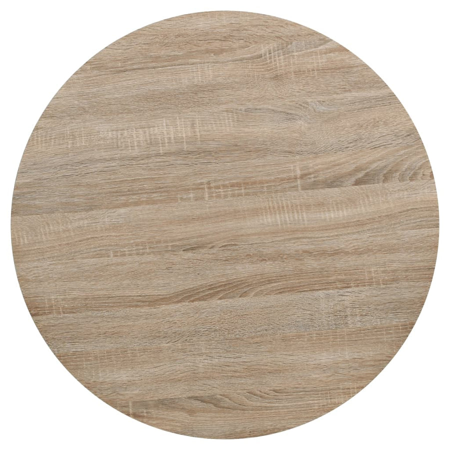Bistrotafel Rond 80X75 Cm Mdf En Staal Kleur Ø 80 x 75 cm Eiken