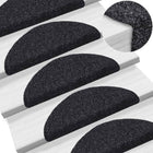 Trapmatten 15 stuks 56x17x3 cm zwart