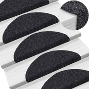 Trapmatten 15 stuks 56x17x3 cm zwart