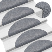Trapmatten zelfklevend 15 stuks 56x17x3 cm lichtgrijs