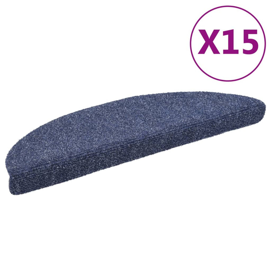 Trapmat Zelfklevend Naaldvilt St 15 56 x 17 x 3 cm Blauw