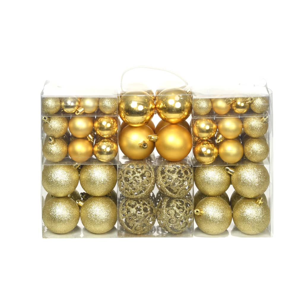 -Delige Kerstballenset 3/4/6 Cm Kleurig Goud