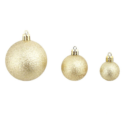 -Delige Kerstballenset 3/4/6 Cm Kleurig Goud