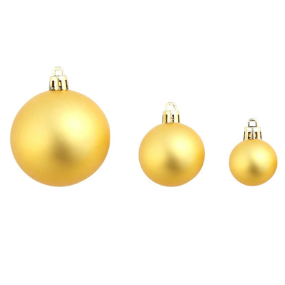 -Delige Kerstballenset 3/4/6 Cm Kleurig Goud
