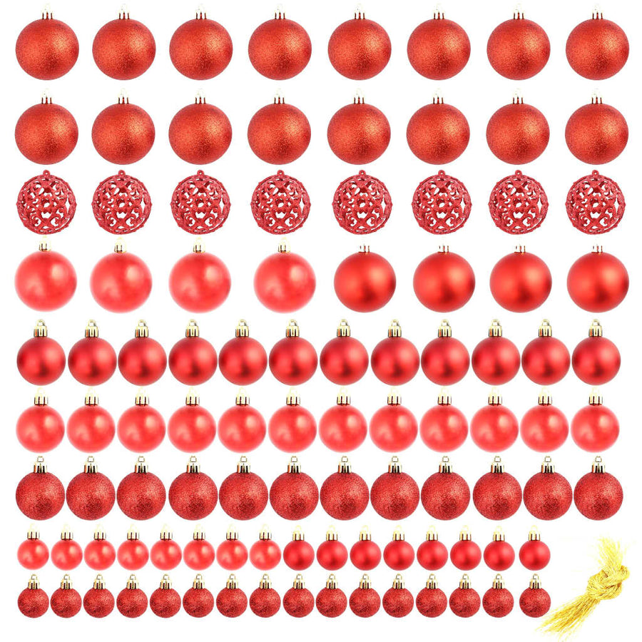 -Delige Kerstballenset 3/4/6 Cm Rood