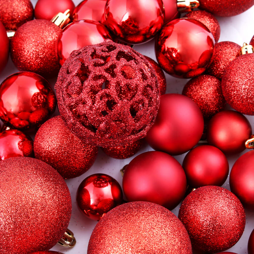 -Delige Kerstballenset 3/4/6 Cm Rood