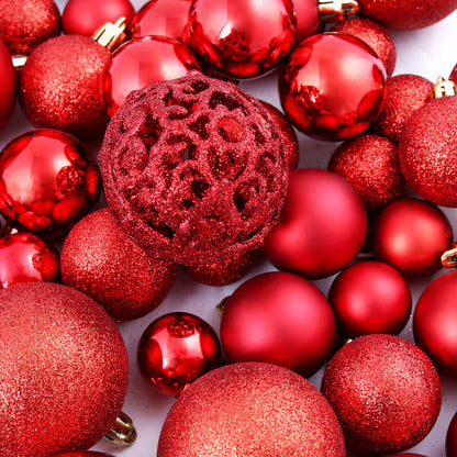 -Delige Kerstballenset 3/4/6 Cm Rood