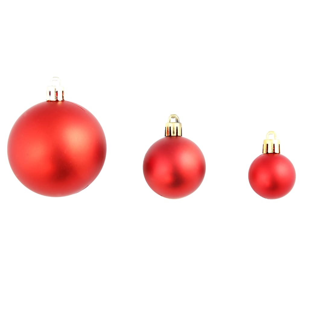 -Delige Kerstballenset 3/4/6 Cm Rood