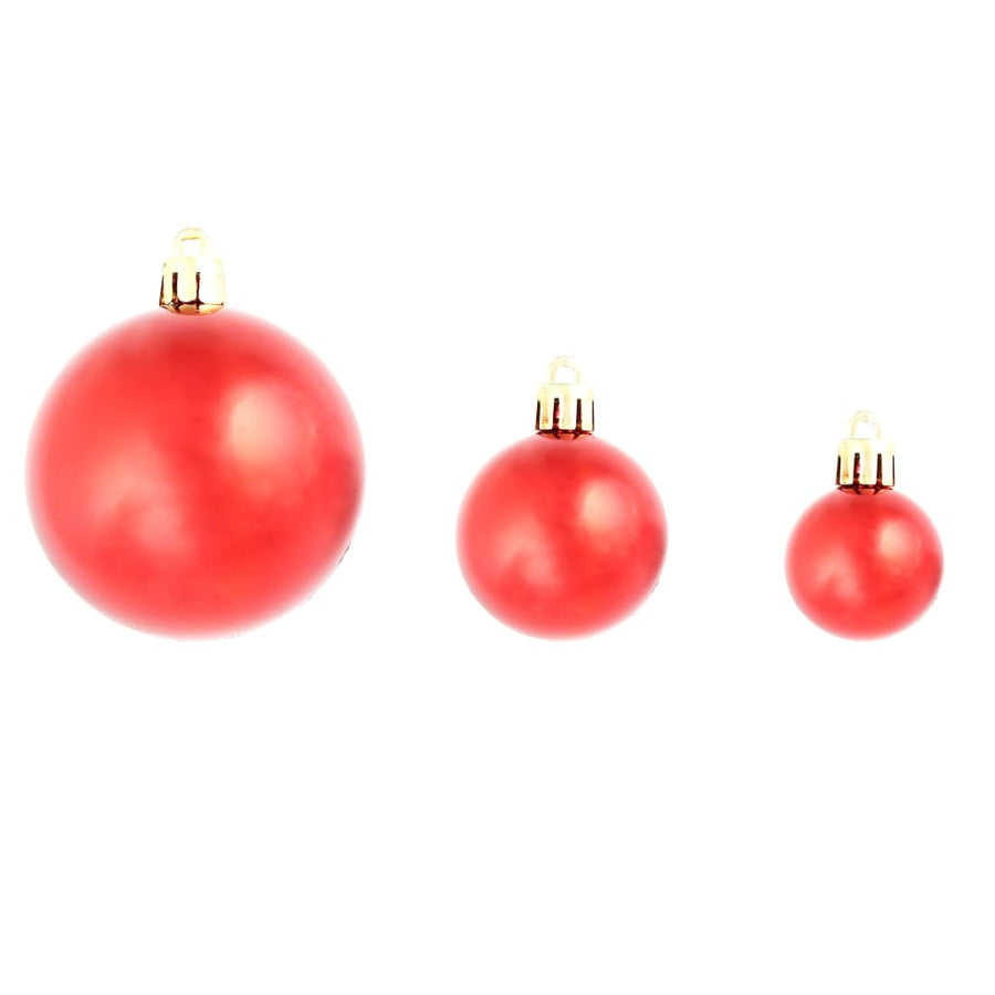 -Delige Kerstballenset 3/4/6 Cm Rood