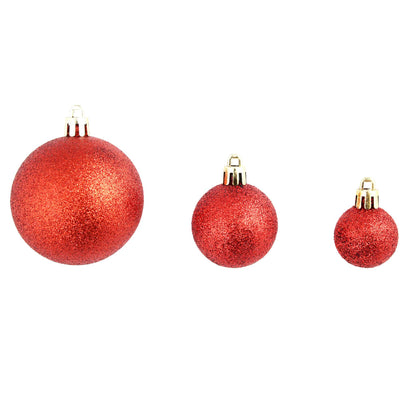 -Delige Kerstballenset 3/4/6 Cm Rood