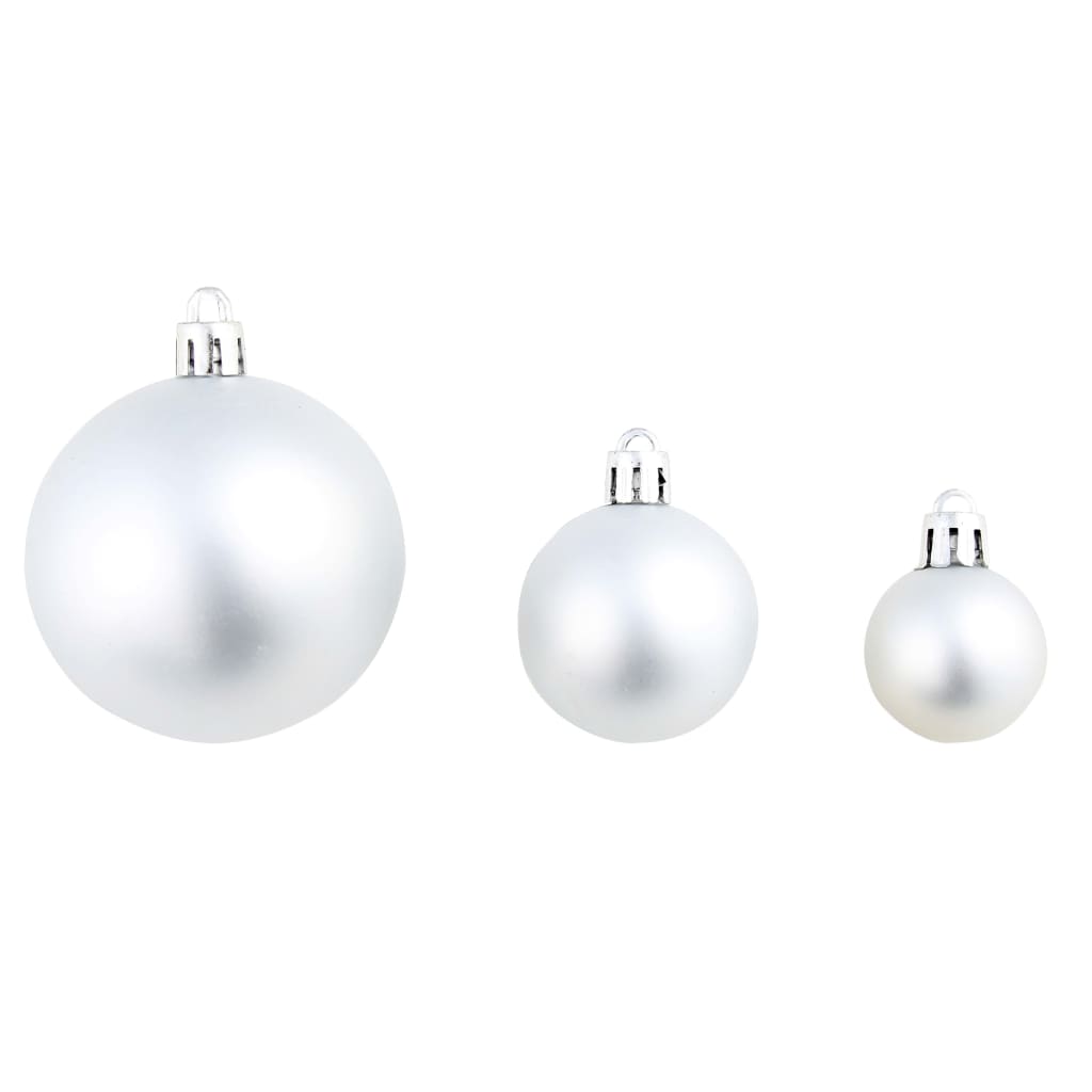 -Delige Kerstballenset 3/4/6 Cm Kleurig Zilver