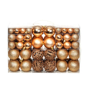 Kerstballenset 100 stuks 3/4/6 cm rose goud
