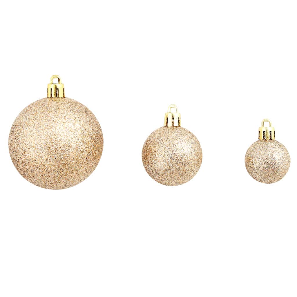 100-delige Kerstballenset 3/4/6 cm rose/goudkleurig