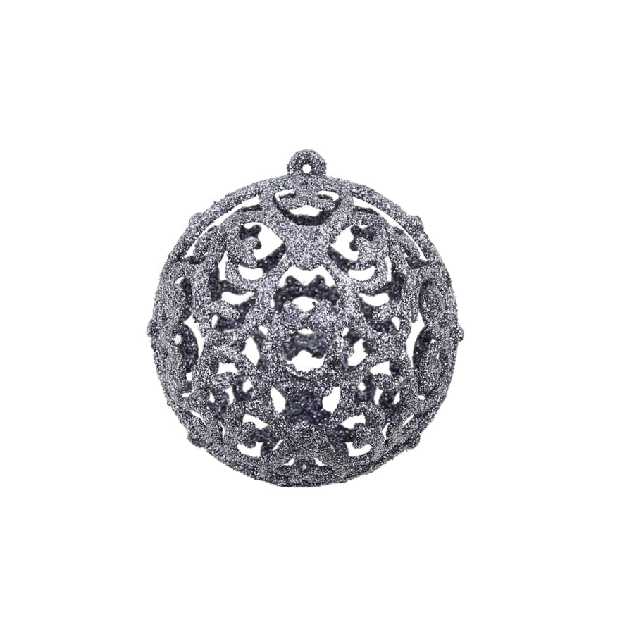 -Delige Kerstballenset 3/4/6 Cm Wit/grijs
