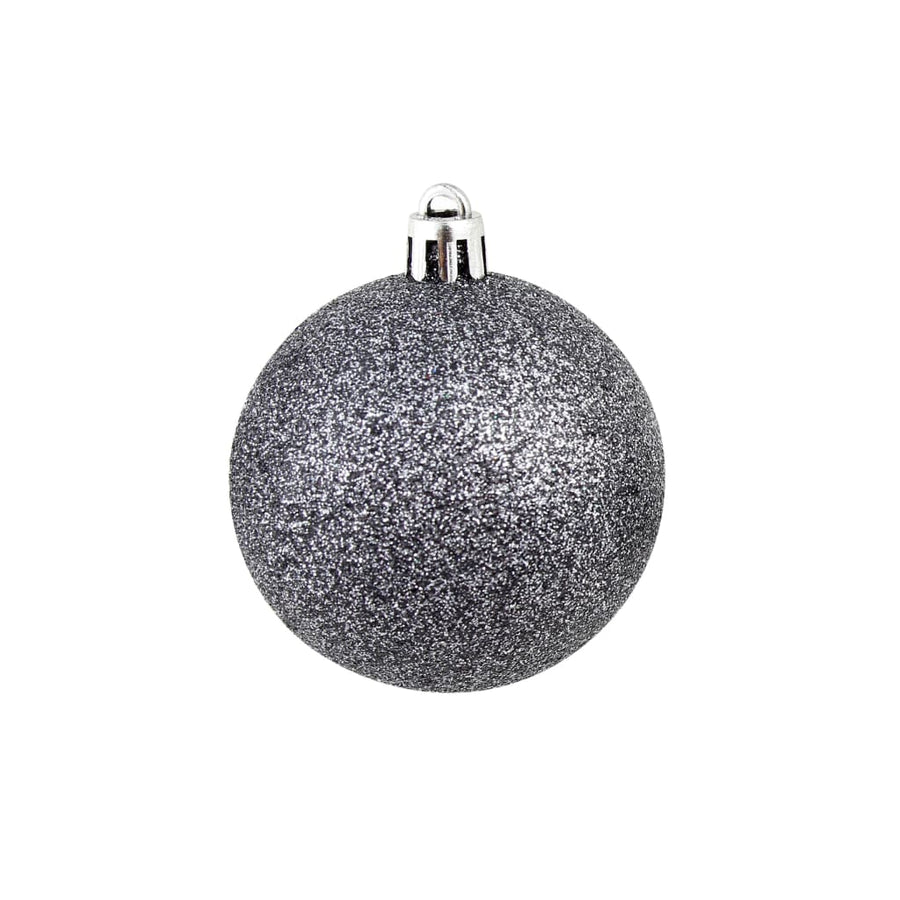 -Delige Kerstballenset 3/4/6 Cm Wit/grijs