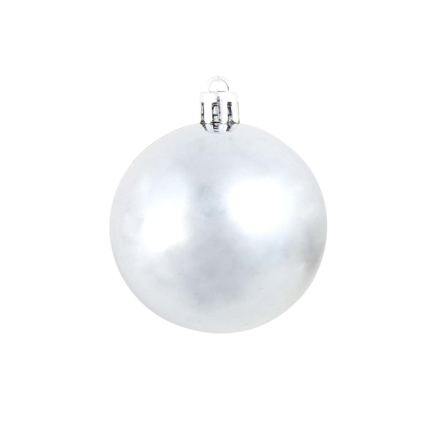 -Delige Kerstballenset 3/4/6 Cm Wit/grijs