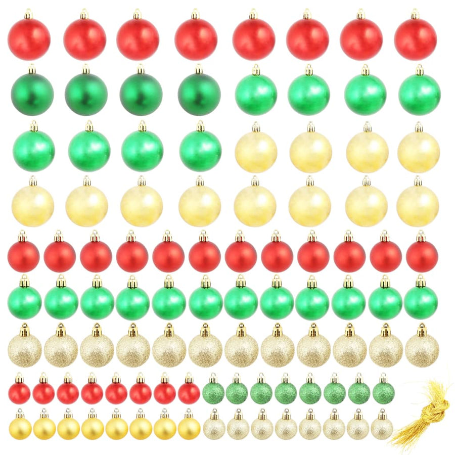 Kerstballen Rood/Goudkleurig/Groen Rood/goud/groen