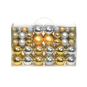 Kerstballen 100 st zilver goud 3/4/6 cm