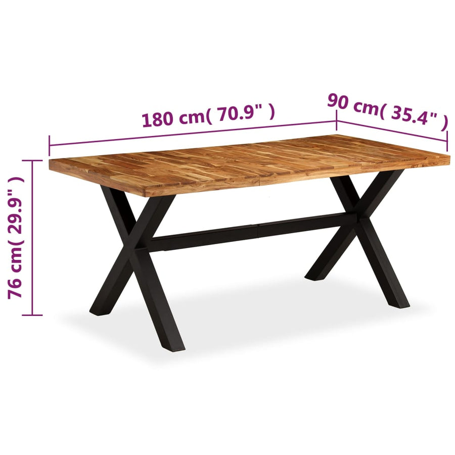 Eettafel 80X90X76 Cm Massief Acacia- En Mangohout