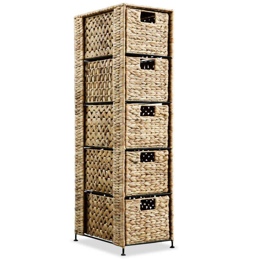 Opbergset Met 5 Manden 25,5X37X00 Cm Waterhyacint 25.5 x 37 x 100 cm