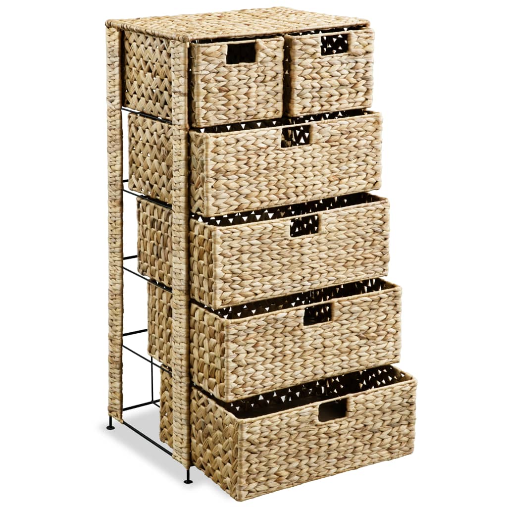 Opbergset Met 6 Manden Waterhyacint 47 x 37 x 100 cm