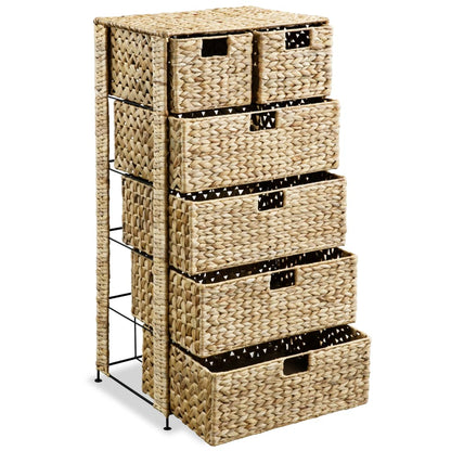 Opbergset Met 6 Manden Waterhyacint 47 x 37 x 100 cm