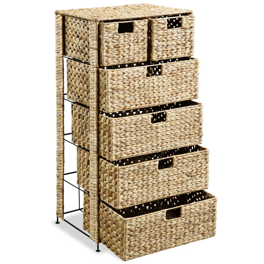 Opbergset Met 6 Manden Waterhyacint 47 x 37 x 100 cm
